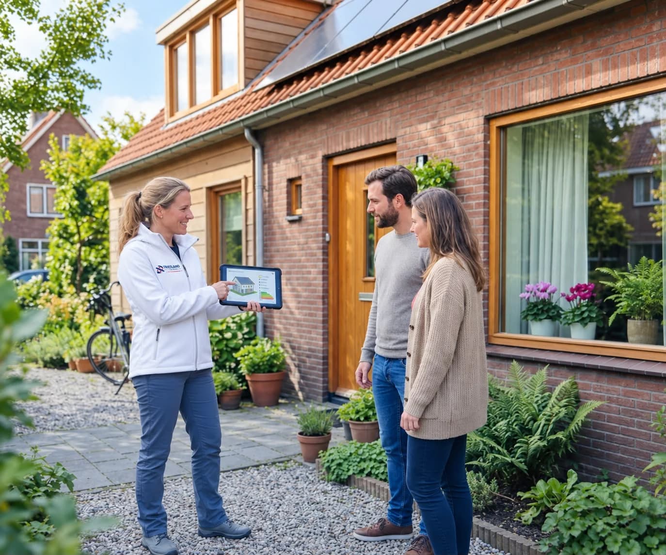 Isolatieadviseur bespreekt de woning met bewoners